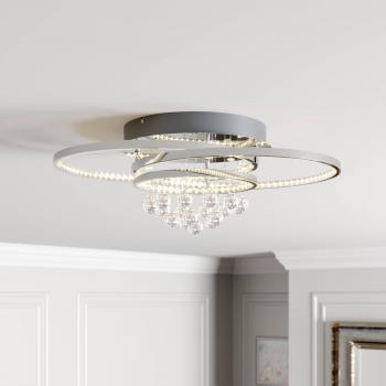 Plafonnier en cristal LED Keely 56,5 cm Lucande