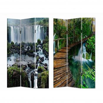 HTI‑Line Paravent Wasserfall – 2‑Stück