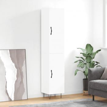 Vidaxl Buffet haut blanc 34,5 × 34 × 180 cm en bois d’ingénierie