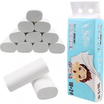 Rouleau de papier toilette blanc 12 rouleaux pour cuisine