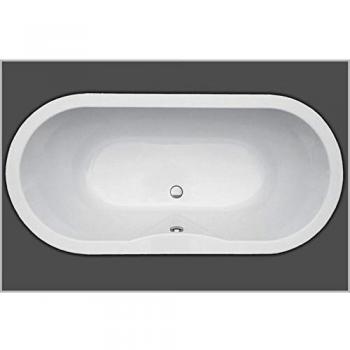 Stilvolle Badewanne in Weiß, oval, Größe 190x90cm