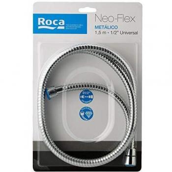 Roca A5B2816C00, Flexible Metálico Anti-torsión Universal, 1,50 m, Cromado