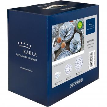 Saks Kaffeeset in Blau – 18 Stück