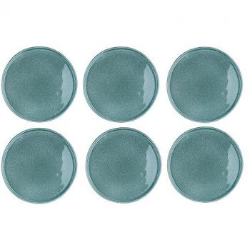 Assiette Plate en Grès Bleu