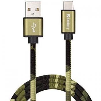 Cable USB-C 1m Sandberg Camuflaje Verde