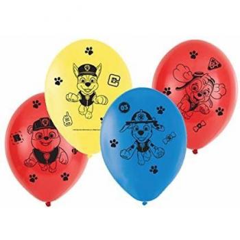 Globo de cumpleaños Paw Patrol, 6 unidades de látex