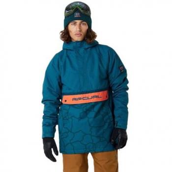 Giacca Rip Curl Primative 10K con Cappuccio Blu-Arancio – Mediano