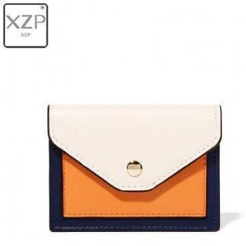 Portefeuille court en cuir PU pour femmes avec boucle et style rétro