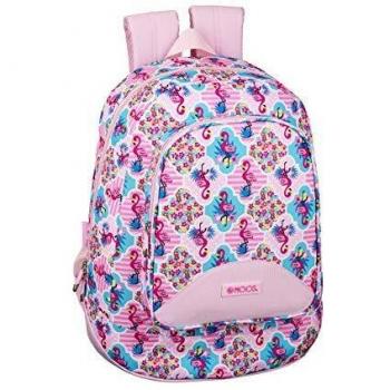 Mochila Escolar Moos Flamingo Pink Grande