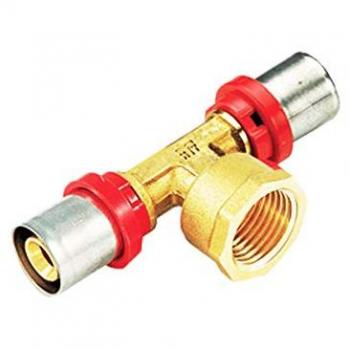 Raccordo a T Femmina a Pressare per Tubo Multistrato 16 mm x 1/2