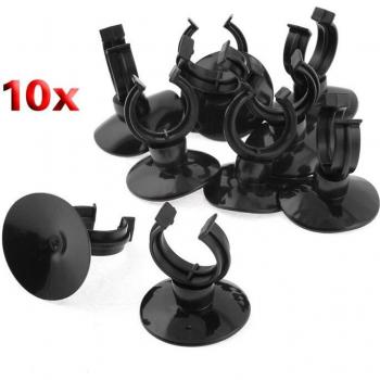 Ventouses aquarium 20mm, pack de 10, noires