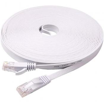 Câble Ethernet Plat Cat6 5m RJ45 – Réseau Blanc