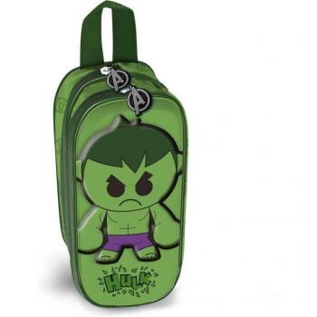 Marvel Marvel Hulk Bobblehead Estuche Portatodo 3D Doble, Verde