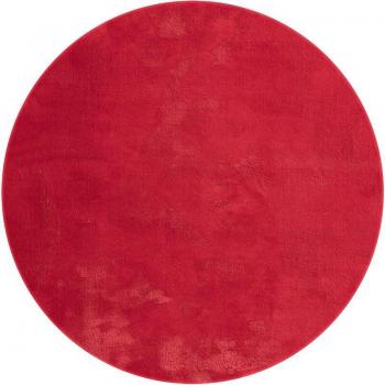 Alfombra Dormitorio Redonda Norcks Rojo