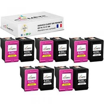 Cartouche d'Encre Couleur Premium Compatible HP 62XL/62 XL C2P07AE