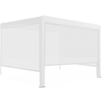 Pérgola bioclimática adosada con iluminación motorizada 3x4m (Oviala)