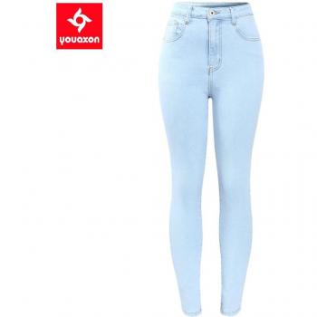 Youaxon Damen Bleistiftjeans