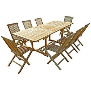 Set de Jardín Teca Amara 8 Sillas