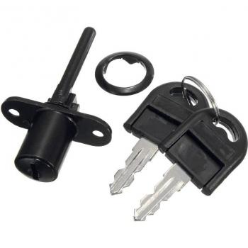 Zinc Alloy Cupboard Lock with Keys, Black