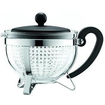 Tetera Bodum Negro 1L (Plástico) con Asa y Tapa Negra