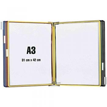 Tarifold Sistema di Bacheche – A3 Nera 413107 con 10 Cartellini