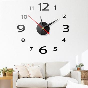 400mm 3D Wall Clock with Mirror Finish