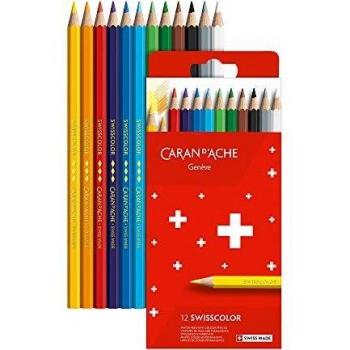 Caran d'Ache Swisscolor Water-Resistant Colouring Pencils Set of 12