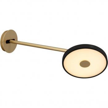 Long Asteria LED Wall Light, Black, 42 cm, Built‑In Plug