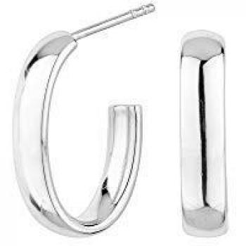 Pendientes de Aro Ovalados ITEMPORALITY SEA-100-152-01 Plata