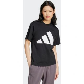 Adidas Essentials Damen T-Shirt mit großem Logo, schwarz/weiß