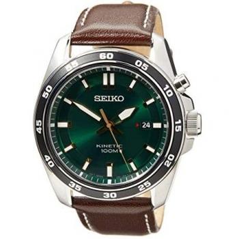 Seiko Kinetic grünes Zifferblatt Herrenuhr