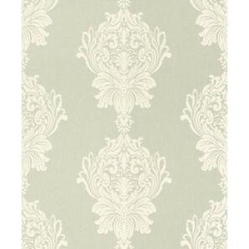 Casa Padrino Barock‑Muster Vlies “Elegant‑Grün/Weiß”