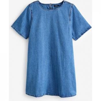 Chemise en denim 100% coton T-Robe Bleu