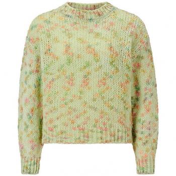 RICH & ROYAL Damenhellgrüner Pullover – L