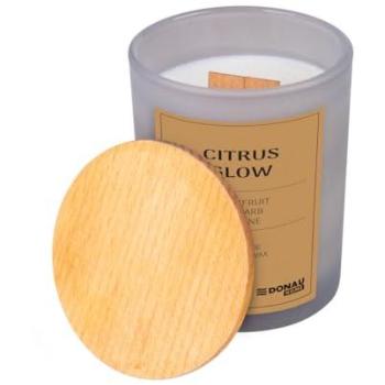 Donau Home 200 g Candela di Soia Citrus Glow Vetro e Legno