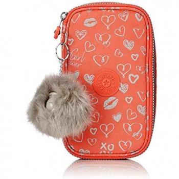 Kipling 50 PENS Pencil Pouch, 21 cm, 1 liter, Hearty Pink Met