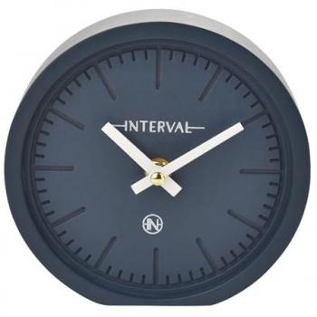 Interval Minimalist Desk Clock 15cm, Midnight Blue