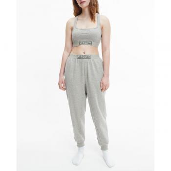 Calvin Klein Damen Pyjamahose Grau mit Gummibund