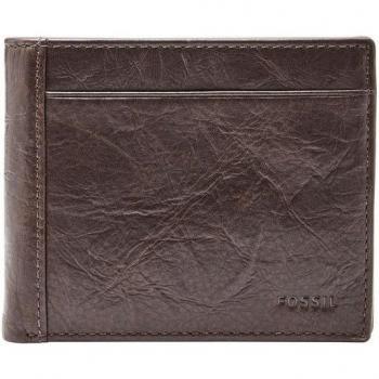 Grand Porte-Monnaie Neél en Bois Brun – Collection Fossil