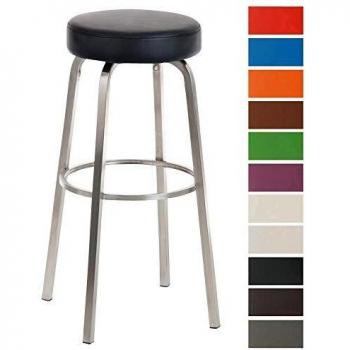 Stahlbarhocker Kamari – Schwarz, 85 cm Sitzhöhe, 40 cm Durchmesser