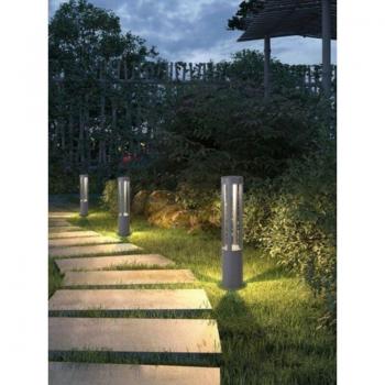 Lampione Giardino LED 12W Grigio, Luce Cortile, IP65