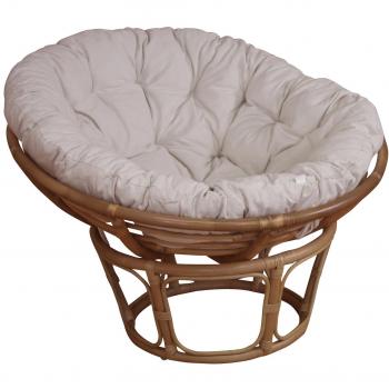 Möbel Direkt Papasan “Hochwertig” – 80 cm, Beige mit Kissen