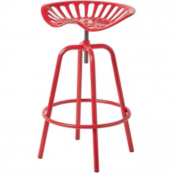 Homescapes Adjustable Vintage Metal Tractor Seat Stool