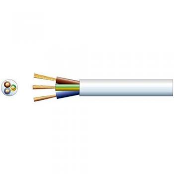 Mercury 2183Y 3‑Core 0.2 mm Round Electrical Cable – 100 m, White