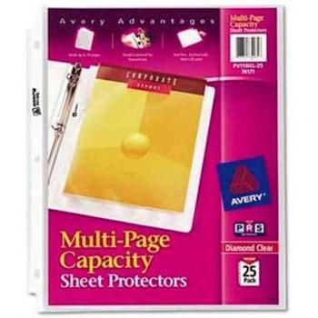 Avery MaxCover 25-Unit Clear Top-Load Sheet Protectors – Heavy Gauge Letter