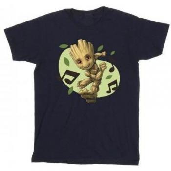 Guardians Of The Galaxy Groot Musical Notes T-Shirt Black Size 12-13