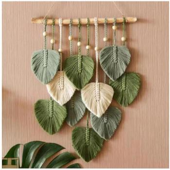 Tapiz Verde Macramé para Hogar