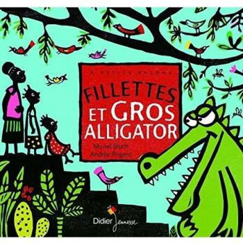 Fillettes et gros alligator