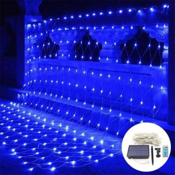 Luces de malla solares 192 LED para exteriores 3x2m