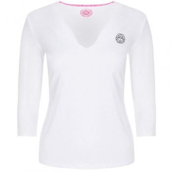 L-Size Ariana V-Neck Long Sleeve Tee (White) – Bidi Badu